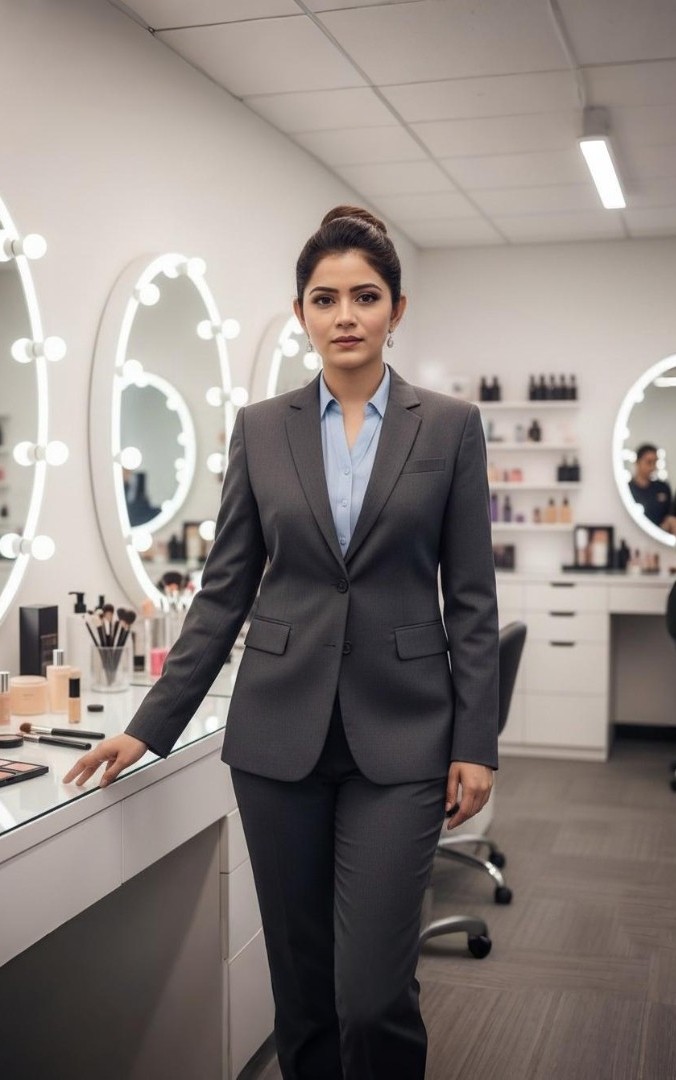 Model showing beauty treatment results