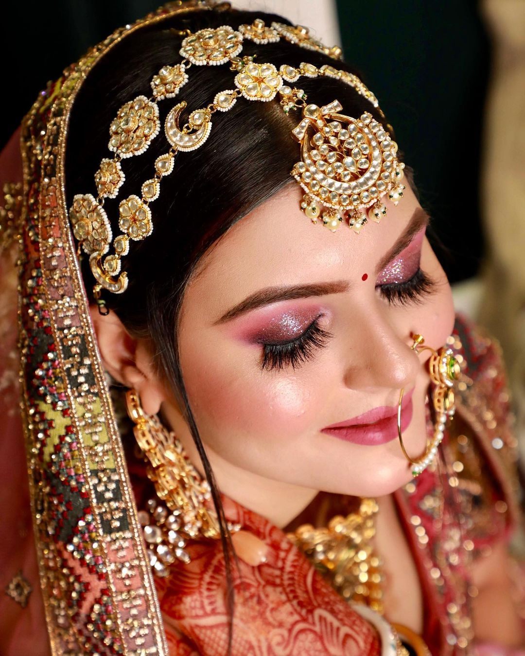 A woman getting a cosmetic face mask