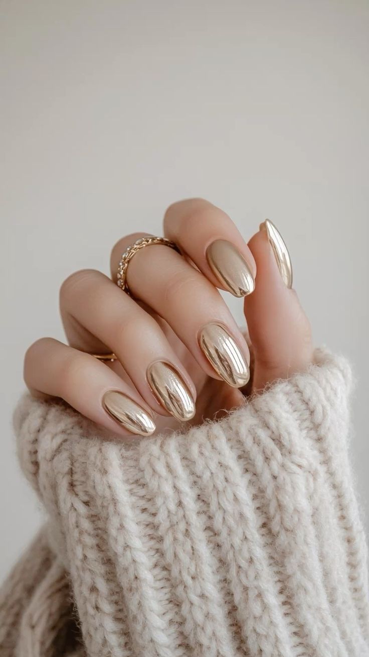 Chrome or Metallic Nails