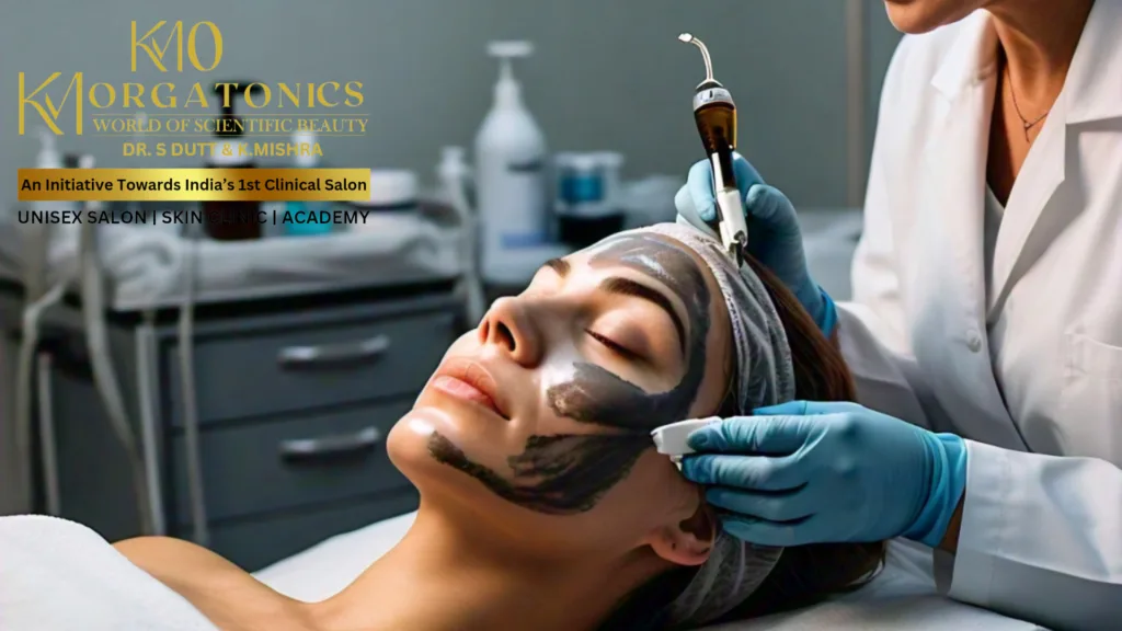 Best Laser Carbon Peel Treatment in Gorakhpur: KM Orgatonics offers a relaxing clinical facial for skin rejuvenation.